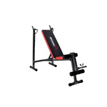 Banco para Pesas con Ligas Bionic-Negro con Rojo