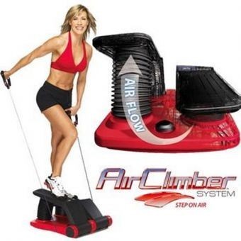 Airclimber Eliptica Con Contador Digital - Escaladora Air AIRCLIMBER-Rojo