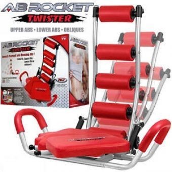 Ab Rocket Twister Abdominales Silla Musculación Pilates Ejercite Su Abdomen Comoda Y Rápidament. AbRocket-Rojo