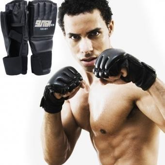 1 par fresco MMA Muay tailandés Guantes de Entrenamiento Saco de Boxeo La mitad de los mitones Sparring Boxing Gym