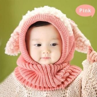 Gorro de Invierno Yucheer Tejida para Bebé-Rosado