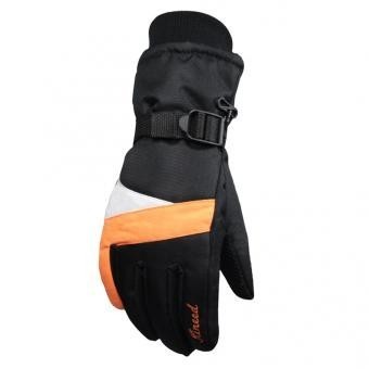 GUANTES DEPORTIVOS DE INVIERNO PARA HOMBRE MUJER BALNCO+NARANJA
