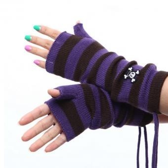 Guantes de Mujer invierno Guante de punto -Púrpura
