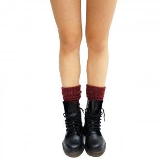 Tejidos de punto Bota Alta rodilla calcetines Woogoing - DTSY4-1412red- Rojo