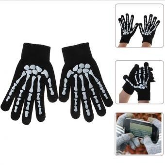 Guantes para pantalla táctil como el iPhone 5 / iPad Mini - Negro + blanco