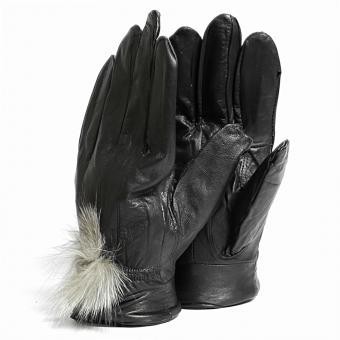 Guantes Blackmamut Mediano Canada color liso de Piel estilo mate Palma suave -negro