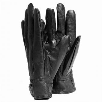 Guantes Blackmamut Mediano Paris color liso de Piel estilo mate Palma suave -negro
