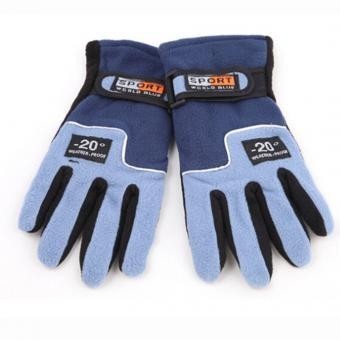 Invierno Mujeres Esquí Montar Motocicleta Guantes Snowboard caliente nueva de color azul oscuro