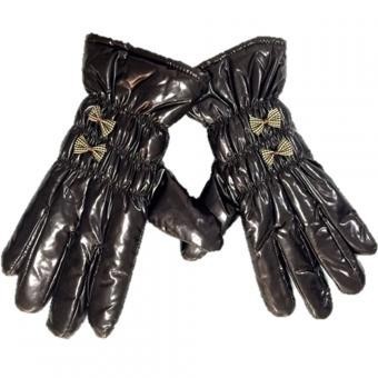 Guante Térmico Modelo Monyos Calientes y suaves con Borrega en Interna con Pretina Ajustable Delgados y muy Finos-Negro Pardo