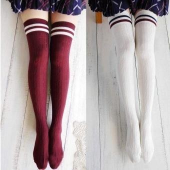 Calcetines Medias de Corea del Mujeres viento Colegio Delgado muslo Sobre-rodilla Calcetines Medias