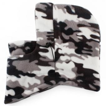 Moda Otoño e Invierno caliente al aire libre con forro polar Unisex Hat (Blanco y negro)