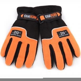 Snowboard Cálido Invierno Mujeres Esquí Montar Motocicleta Guantes nueva naranja