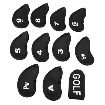 11Pcs Hierro del golf club Set Covers Caso Putter Head neopreno Conjuntos bolsillos Deporte