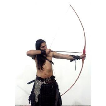 Arco Medieval de Madera con tres flechas incluidas Long bow Drakkar Shop 1.80 m Madera de Roble-Madera