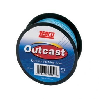 Carrete Sedal Monofilamento Zebco Outcast 10 Libras-Azul.