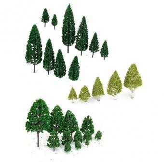 27pcs Mini Tree Set Scenery Architectural Landscape Model Trees