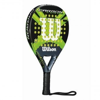Raqueta Wilson Carbon Force WRT9593002 para Padel-Negro con Verde