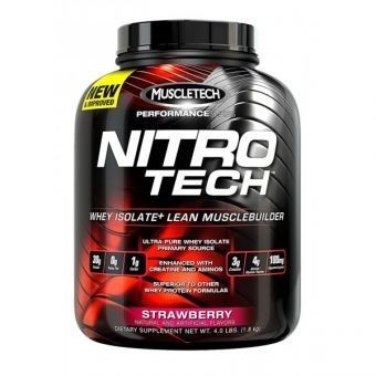 Proteína Muscletech Nitro-Tech 3.97 lbs Strawberry.