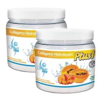 Combo 2 piezas Colageno Hidrolizado Plus Papaya Durazno Shelo Nabel C2-S504 450 grs cada uno