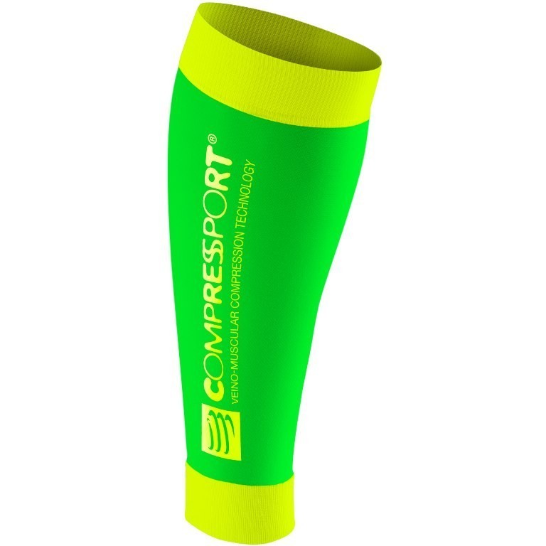Pantorrilleras Compressport R2 FLUO